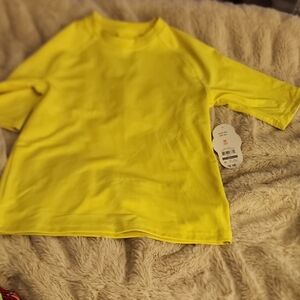 *nd Nwt Sz 8 Bright Yellow Ss Kids Rashguard - Must Be Bundled To Buy